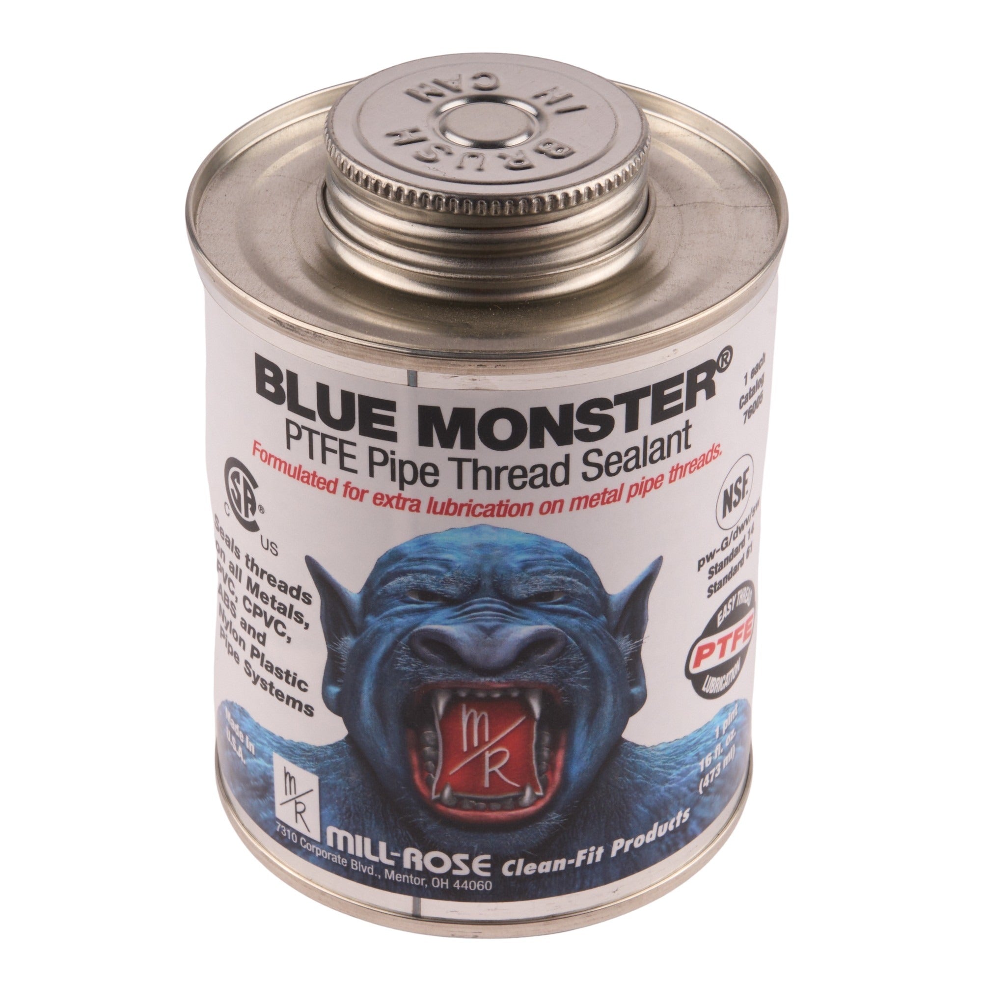 Blue Monster Heavy-Duty Industrial Grade Thread Sealant with PTFE 16 oz.