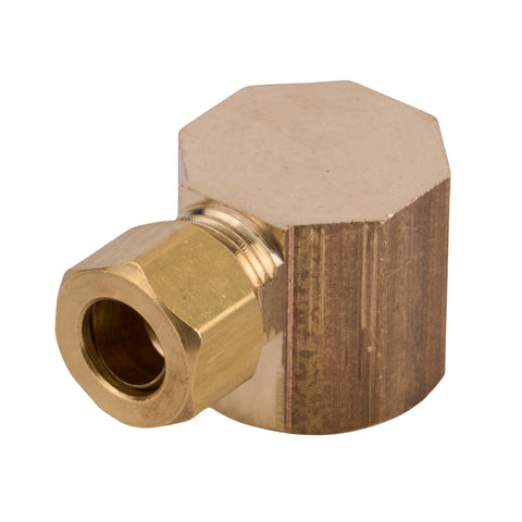Female Compression 90° Elbow (Lead Free) 3/8" OD x 1/2" FIP