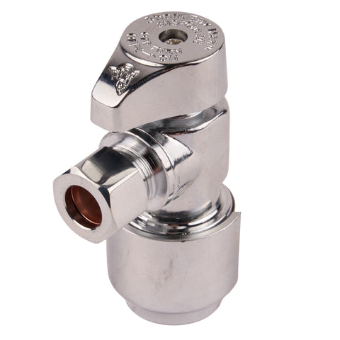 SharkBite Push-to-Connect Angle Stop SB Max x Compression (Lead Free) 1/2" x 3/8"