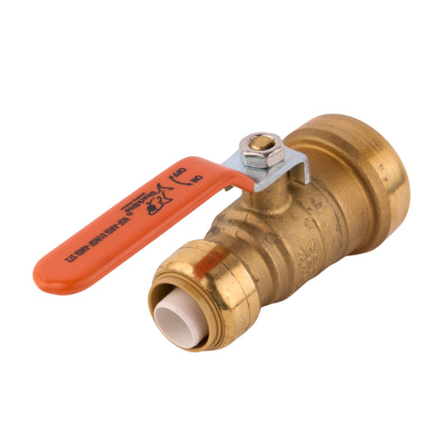 SharkBite Push-to-Connect Ball Valve SharkBite x PVC (Lead Free) 1" x 3/4"