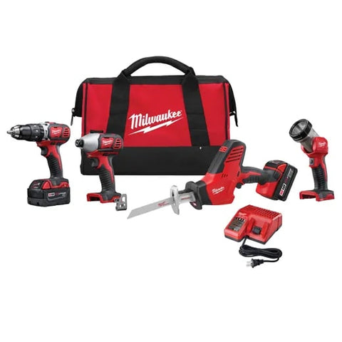 M18 4-Tool Combo Kit (Hammer Drill, Hackzall, Impact Driver, Work Light)