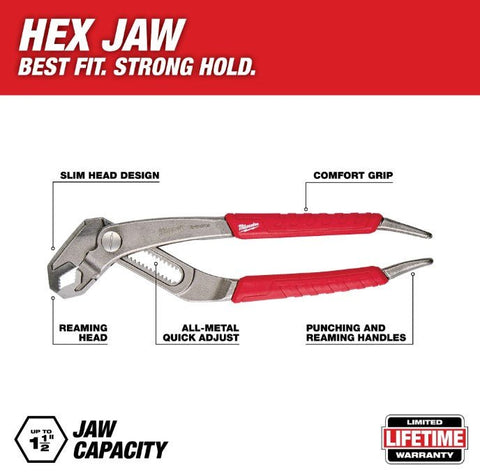 Milwaukee 8" Hex Jaw Pliers - APEX Supply Co.