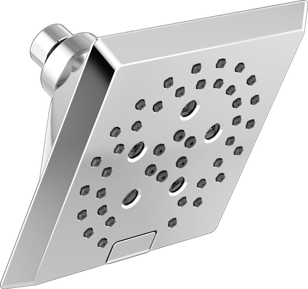 Delta Universal Showering 5 - 13/16" Square 1.75 GPM Shower Head Full Spray Pattern with Touch Clean and H2Okinetic Technology - APEX Supply Co.