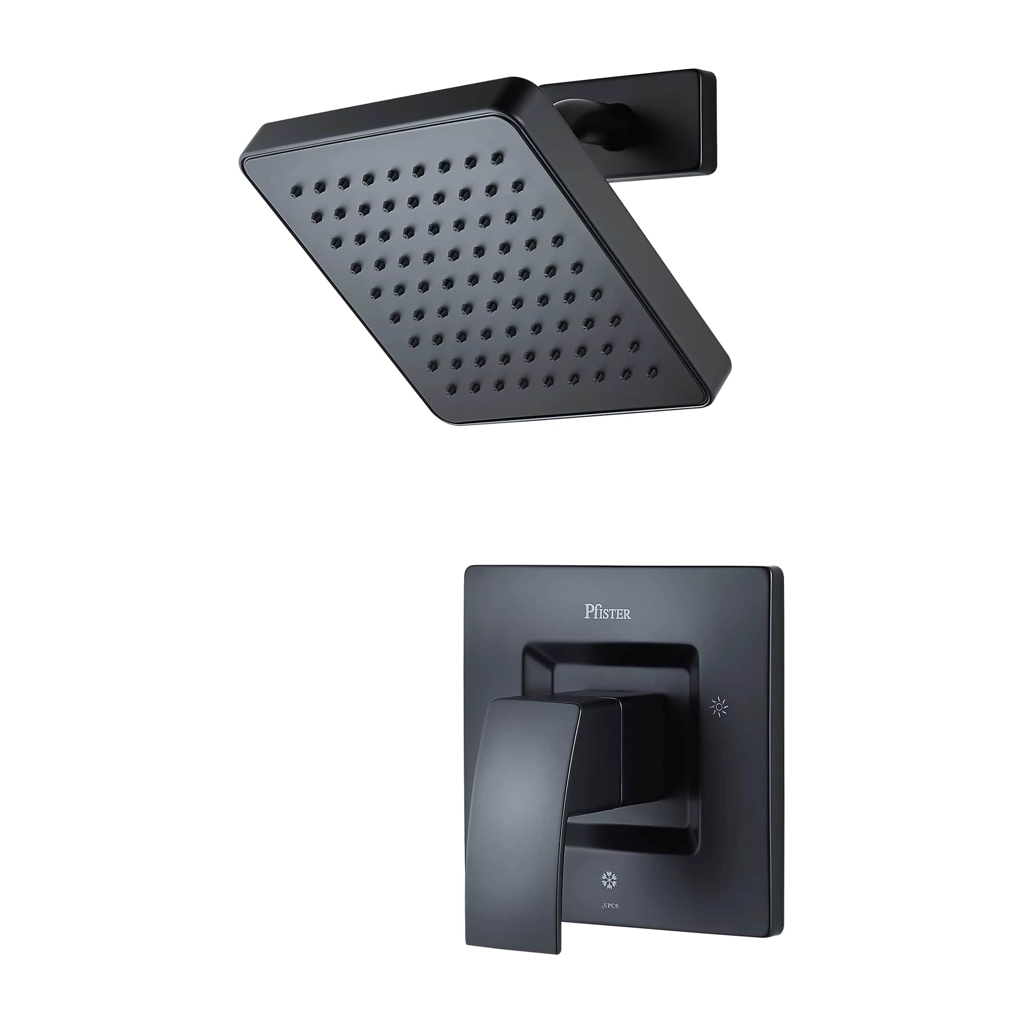 Pfister Kenzo Faucet Valve Trim Single Handle Pressure Balanced with Raincan Shower Head - APEX Supply Co.
