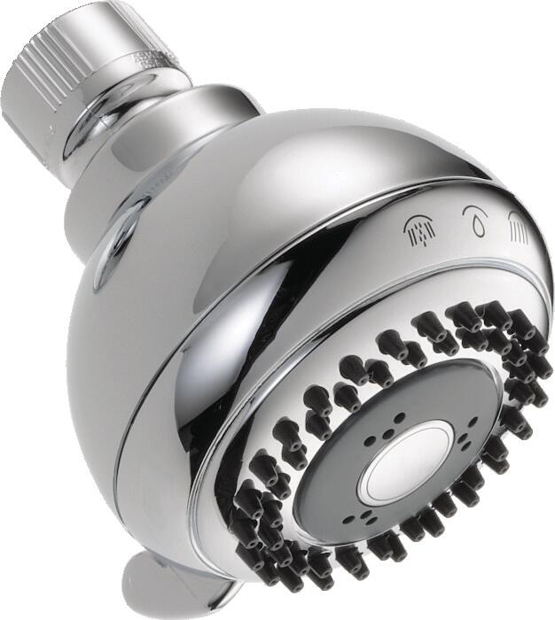 Delta 2.5 GPM Fundamentals 3" Wide Multi Function Shower Head with Touch - Clean® Technology - Limited Lifetime Warranty - APEX Supply Co.