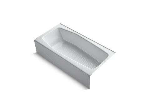 Kohler Villager Collection 60" Cast Iron Soaking Bathtub for Three Wall Alcove Installations with Right Hand Drain - APEX Supply Co.