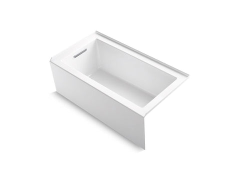 Kohler Underscore 60" x 32" Soaking Bathtub for Three Wall Alcove Installation with Left Drain and 68 Gallon Water Capacity - APEX Supply Co.