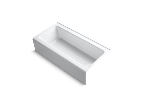 Kohler Bellwether Bath Tub 60" L x 30 1/4" W Cast Iron Soaking for Three Wall Alcove Installations with Integral Apron and Right Drain - APEX Supply Co.
