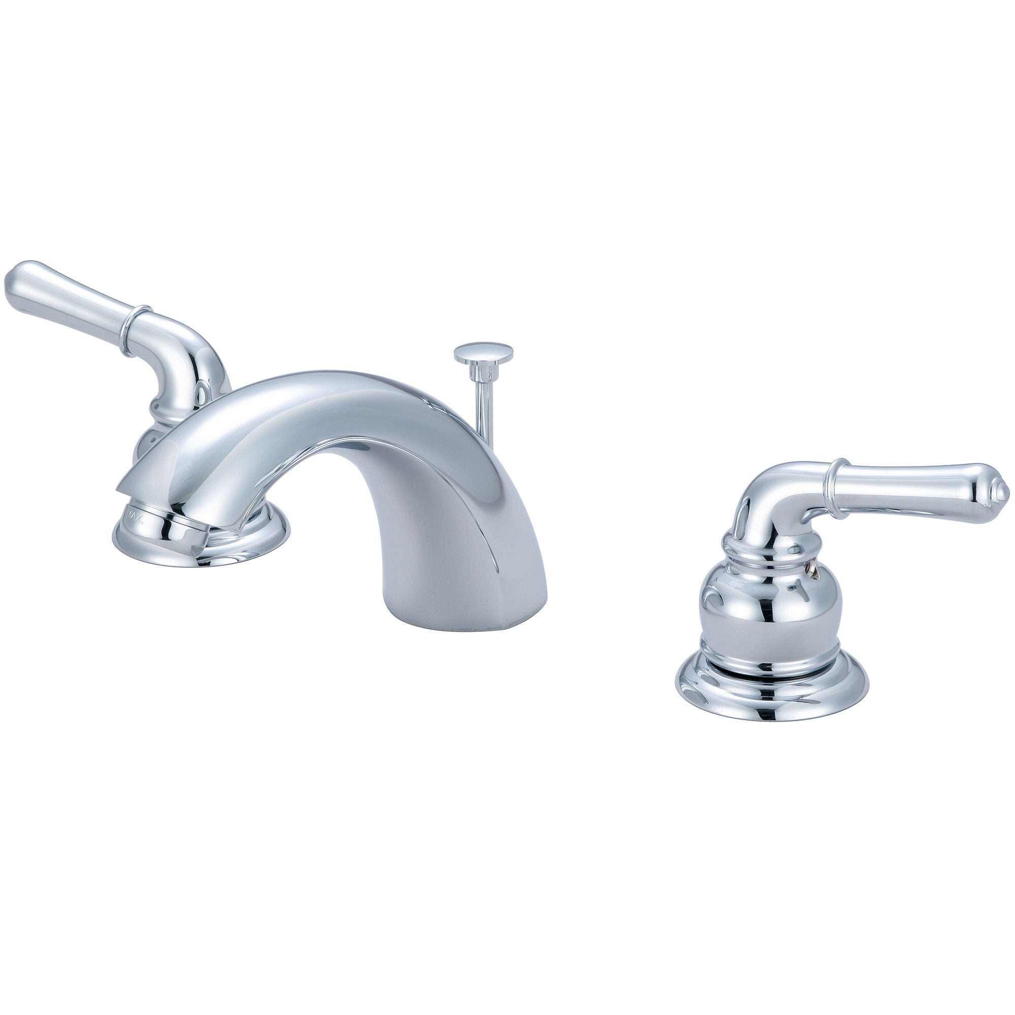 Olympia Faucets Accent 1.2 GPM Widespread Bathroom Faucet with C Style Spout and Brass Pop - Up Drain Assembly - APEX Supply Co.