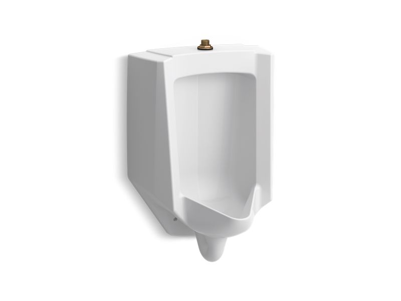 Kohler Bardon High - Efficiency Urinal (HEU), Washout, Wall - Hung, 0.125 GPF to 1.0 GPF, Top Spud, 3/4" Spud Top Spud, White - APEX Supply Co.
