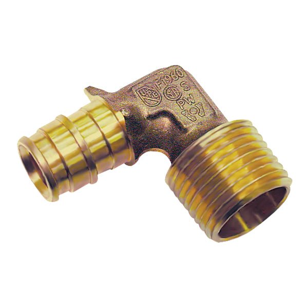 Uponor ProPEX Brass 90° Elbow PEX Expansion x MIP (Lead Free) - APEX Supply Co.