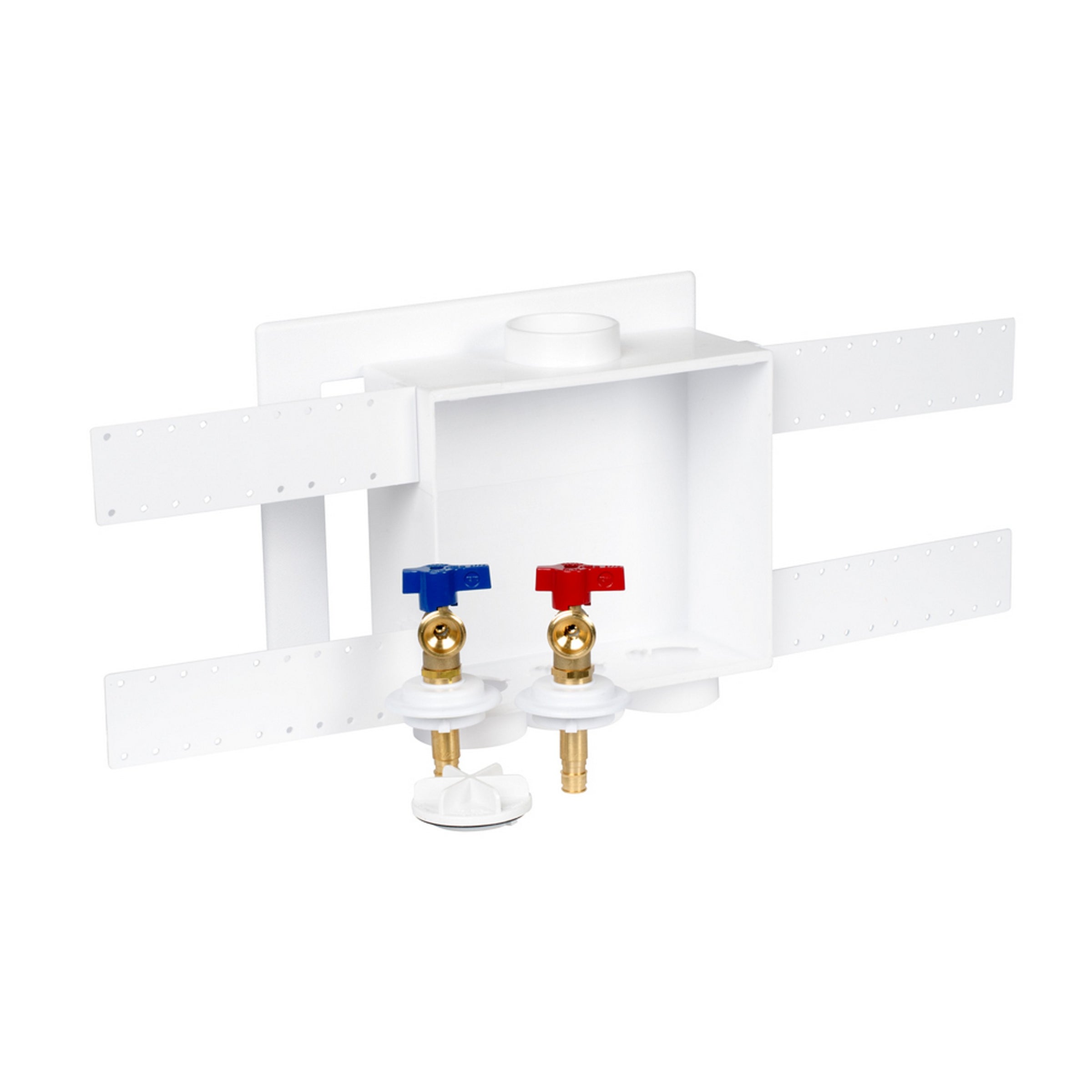 2" QUADTRO Expansion PEX Washing Machine Outlet Box with 1/4 Turn Valve