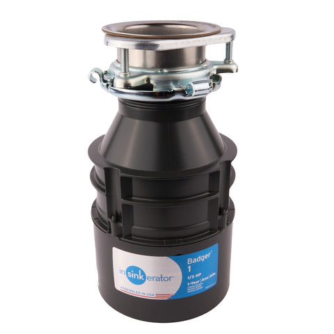 Insinkerator Badger 1 Garbage Disposal with Cord 1/3 HP - APEX Supply Co.