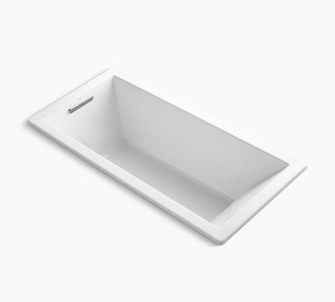 Kohler Underscore 66" x 32" x 22" Drop In Soaking Bath Tub with Reversible Drain, Molded Lumbar Support, and Slotted Overflow - APEX Supply Co.