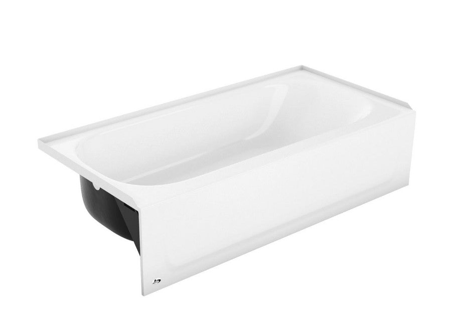 Bootz Aloha 60" x 30" Porcelain Enameled Steel Alcove Tub, Right Hand White - APEX Supply Co.