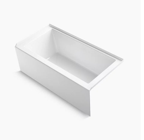 Kohler Underscore 60" Soaking Bathtub for Three Wall Alcove Installation with Right Drain and 68 Gallon Water Capacity - APEX Supply Co.