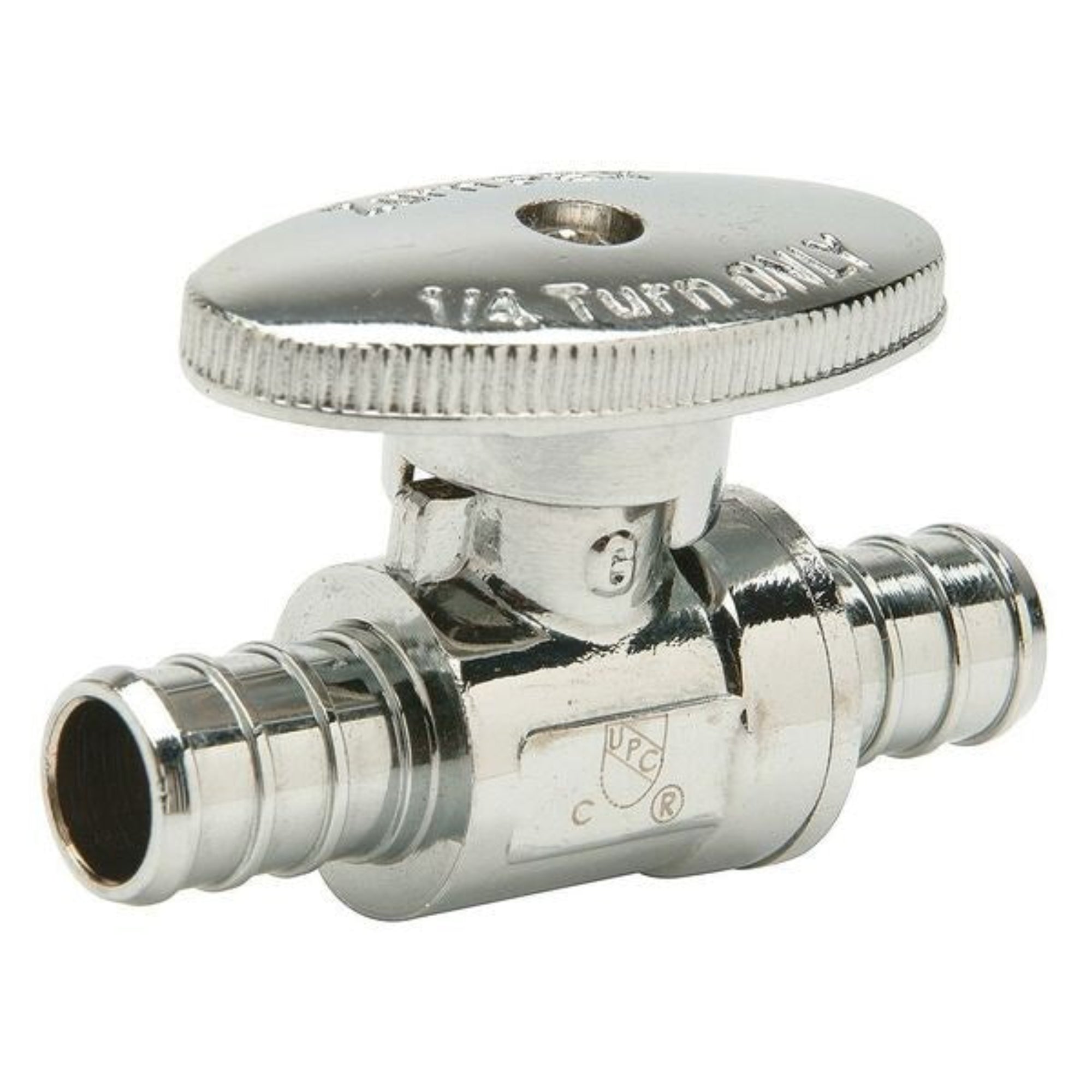 Zurn PEX Crimp Chrome - Plated Brass Straight Stop (Lead Free) - APEX Supply Co.