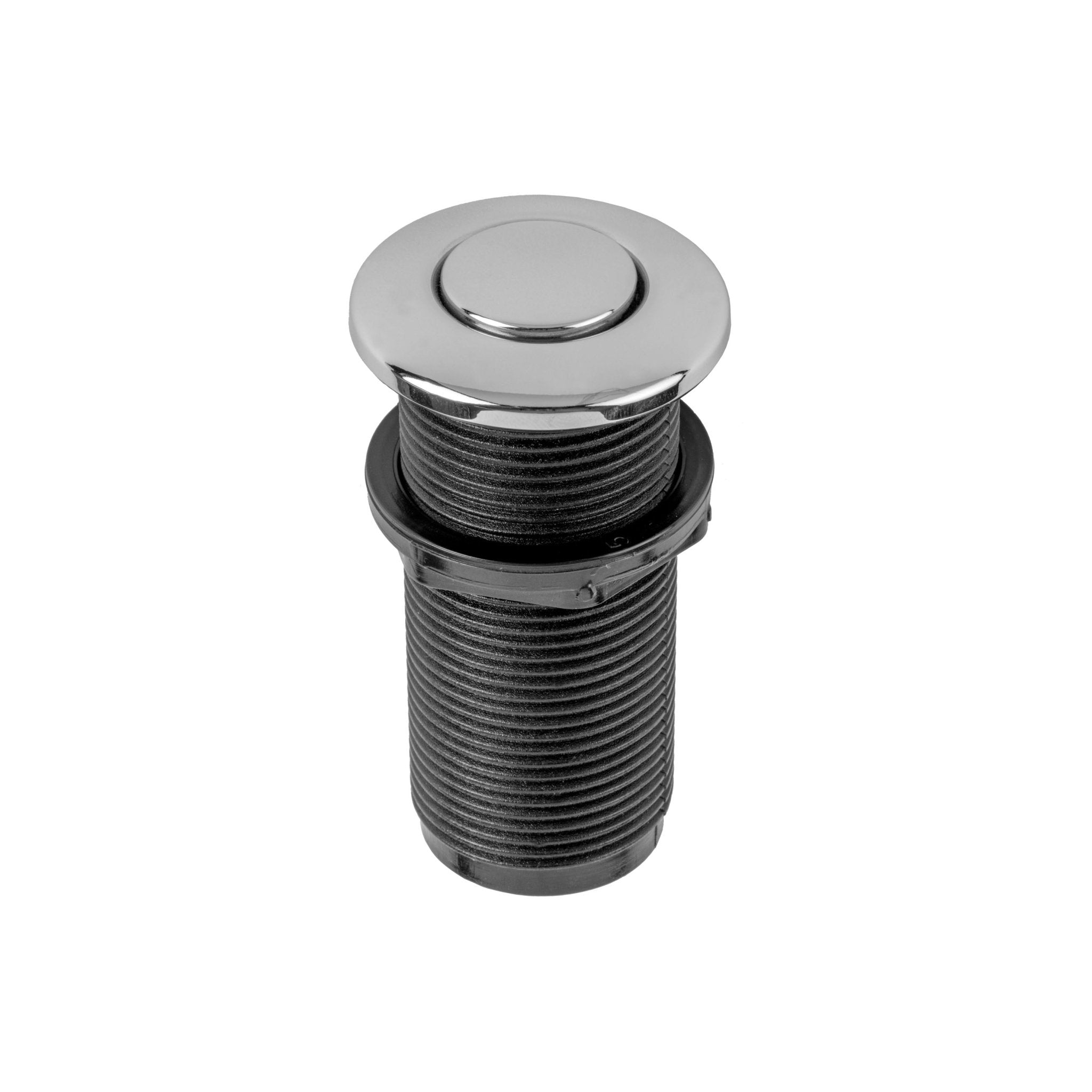 Extra Long Waste Disposal Round Air Switch, Matte Black - APEX Supply Co.