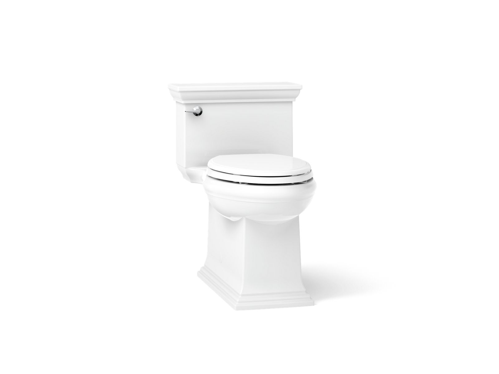 Kohler Memoirs 1.28 GPF Compact Elongated One-Piece Comfort Height Toilet with AquaPiston and Glenbury Quiet-Close Seat Included - APEX Supply Co.
