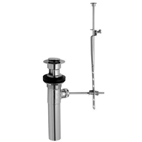 Fully Polished & Plated Pop-Up Lavatory Drain with Overflow, Satin Nickel - APEX Supply Co.