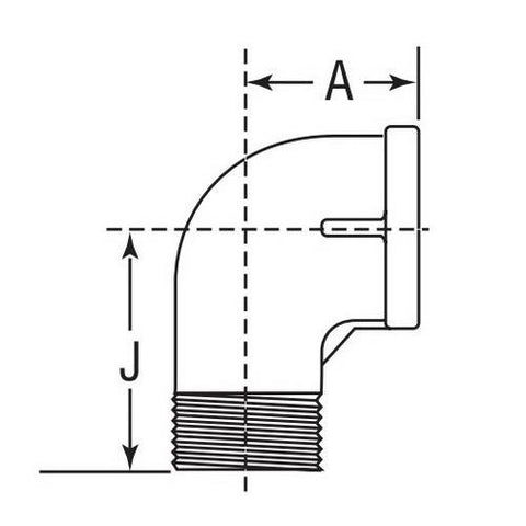 Galvanized 45° Street Elbow (FIP x MIP) - APEX Supply Co.