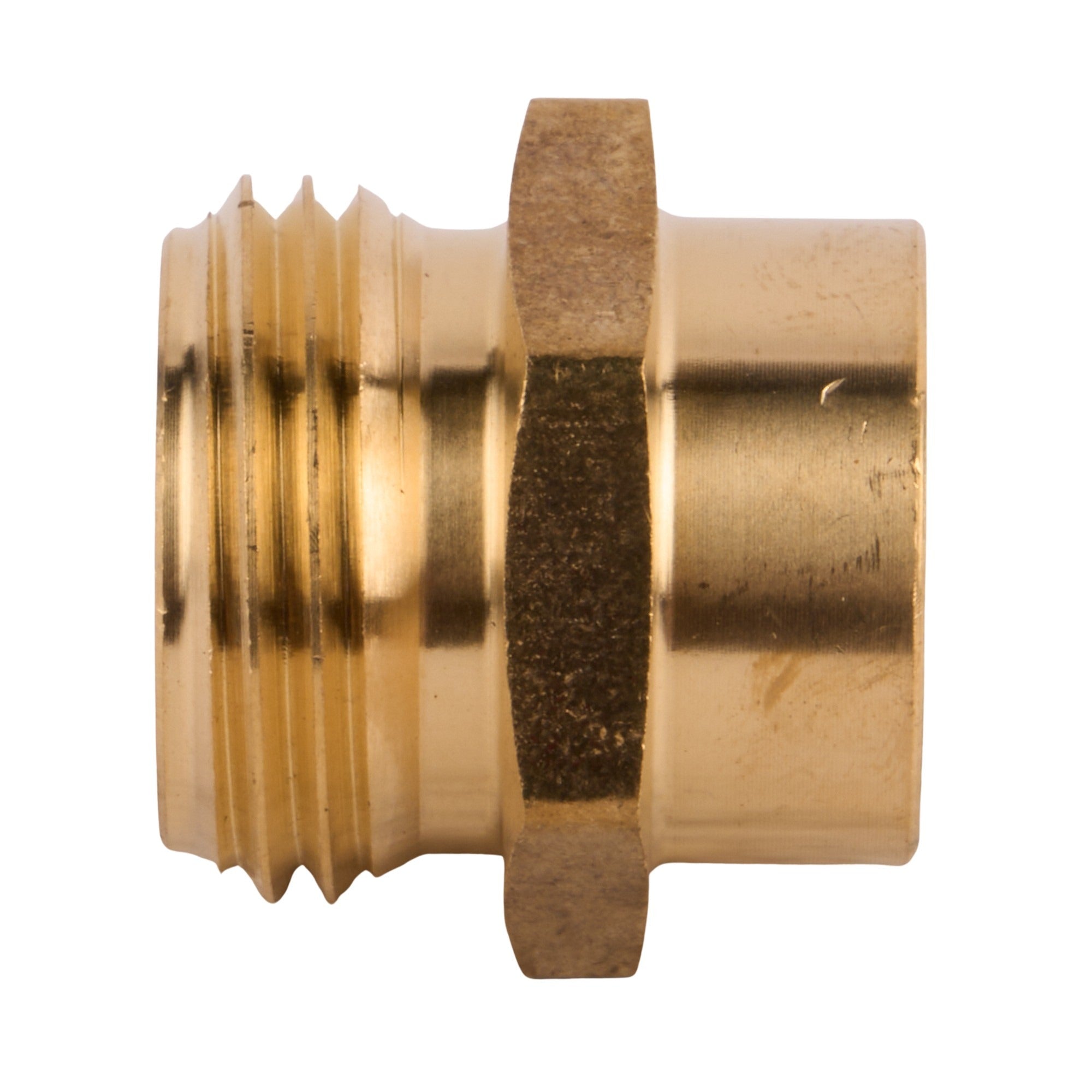 Brass Hose Adapter (MHT x FIP) 3/4" x 1/2"