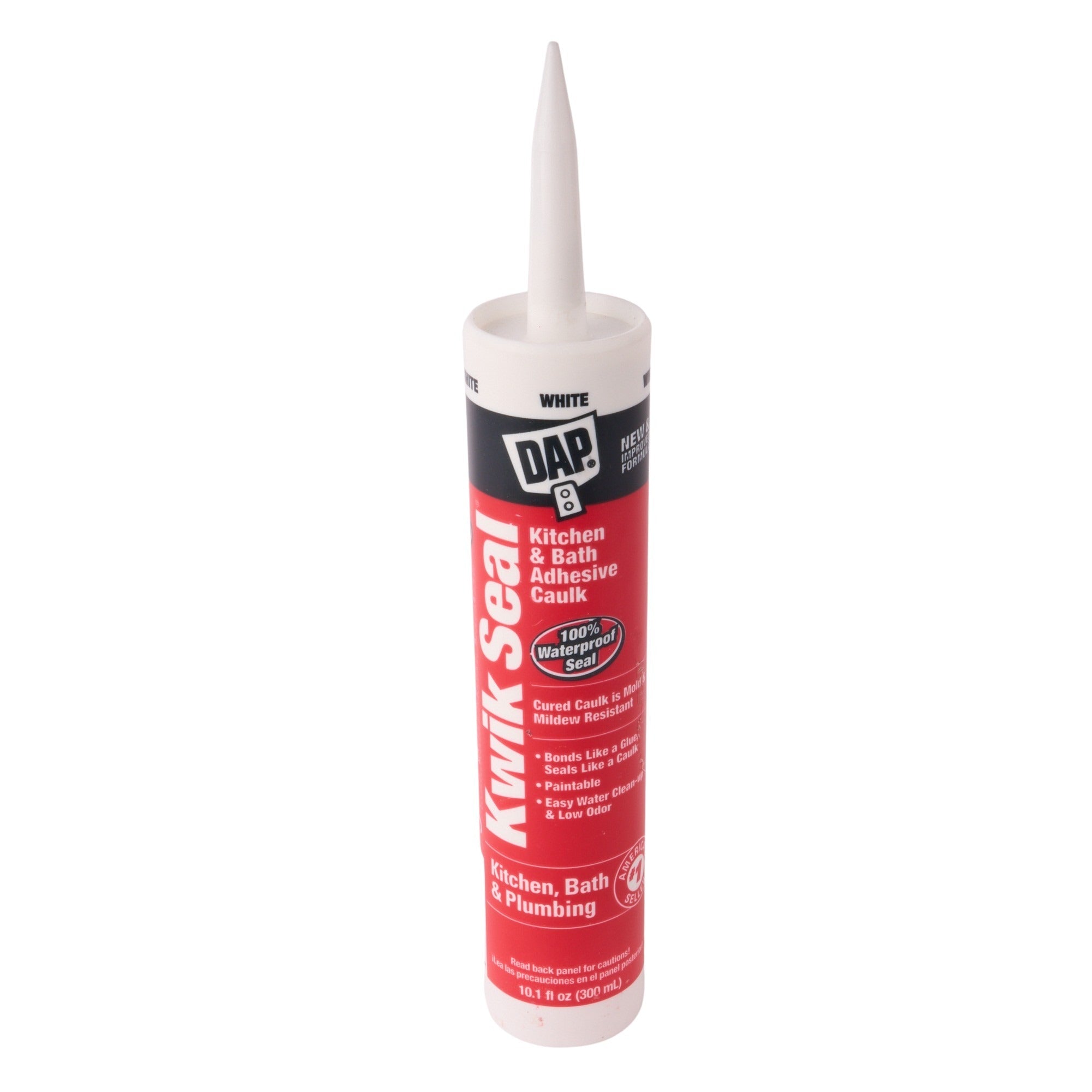 Dap Kwik Seal Kitchen & Bath Adhesive Caulk - White 10.1 oz.