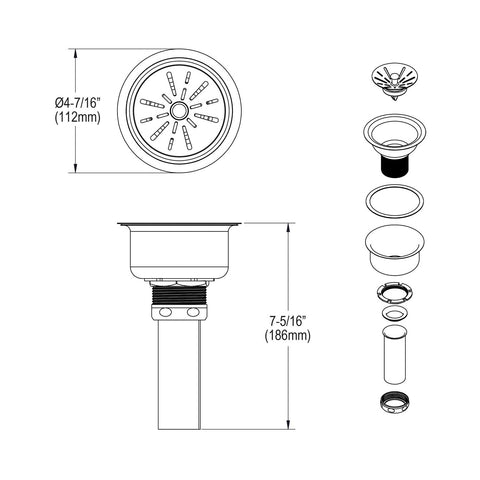 Elkay 3-1/2 Basket Strainer - APEX Supply Co.
