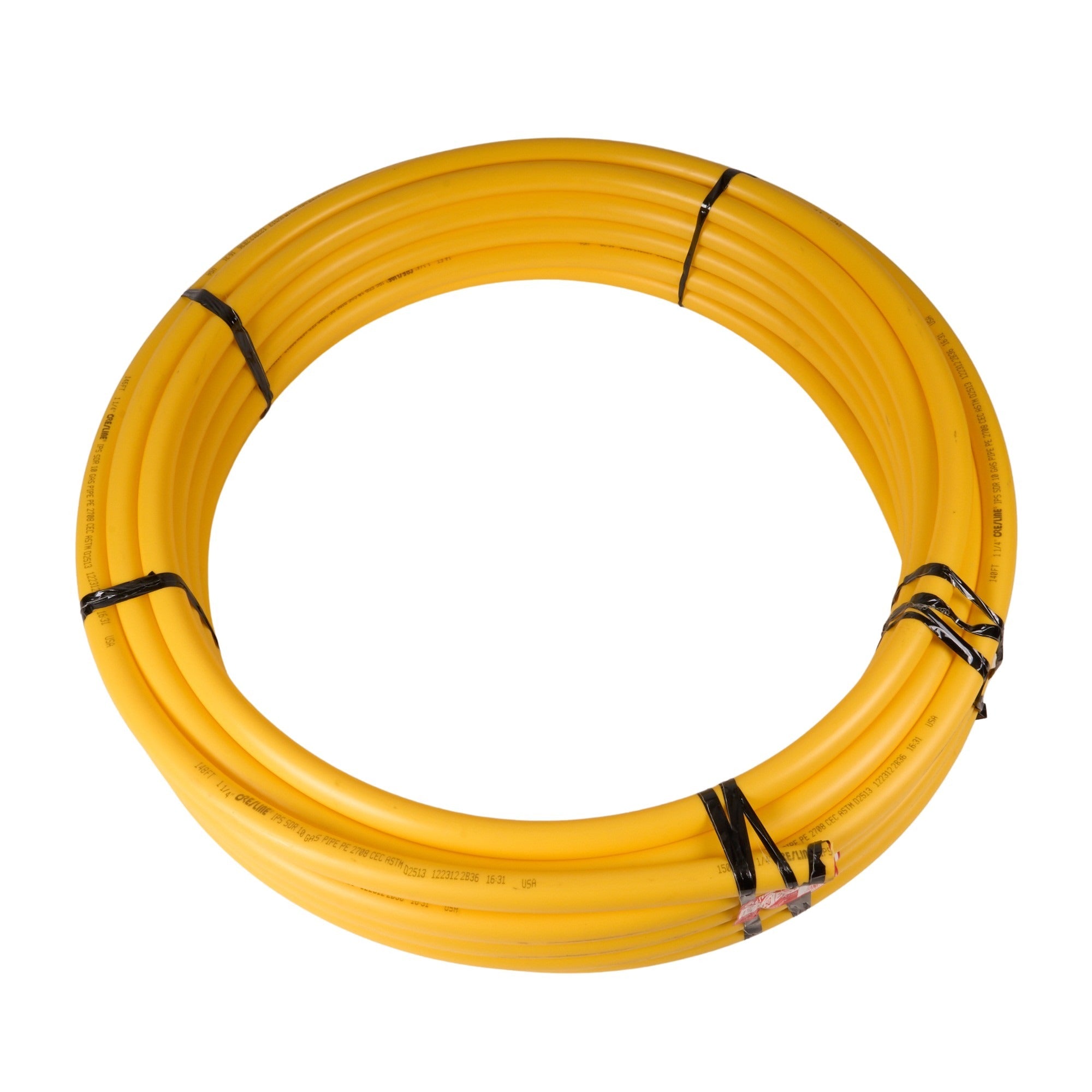 SDR 10 Underground Yellow Polyethylene Gas Pipe 1/2" x 100'