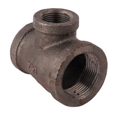 Black Reducing Tees 1-1/4" x 1" x 3/4"