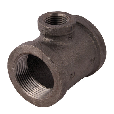 Black Reducing Tees 1-1/4" x 1-1/4" x 1/2"