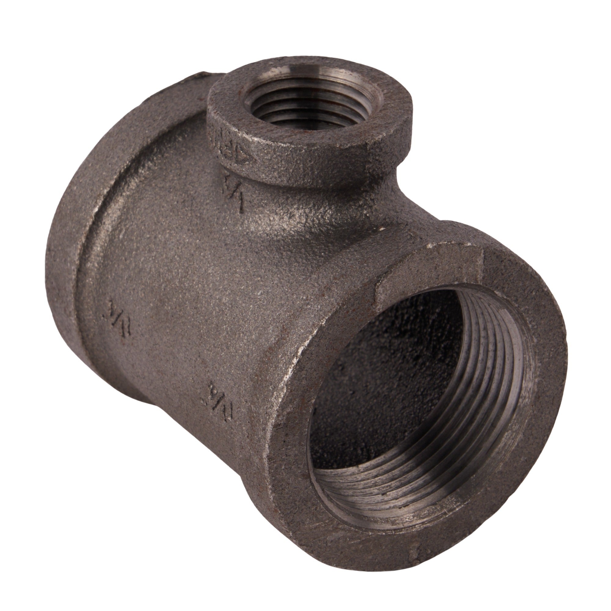 Black Reducing Tees 1-1/4" x 1-1/4" x 1/2"