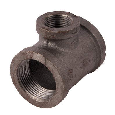 Black Reducing Tees 1-1/4" x 1-1/4" x 3/4"