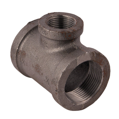 Black Reducing Tees 1-1/4" x 1-1/4" x 3/4"