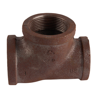 Black Reducing Tees 1-1/2" x 1-1/4" x 1/2"