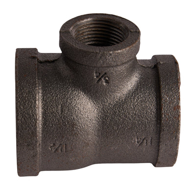 Black Reducing Tees 1-1/2" x 1-1/4" x 3/4"