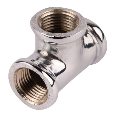 Chrome Brass Tee (Lead Free) 1/2"