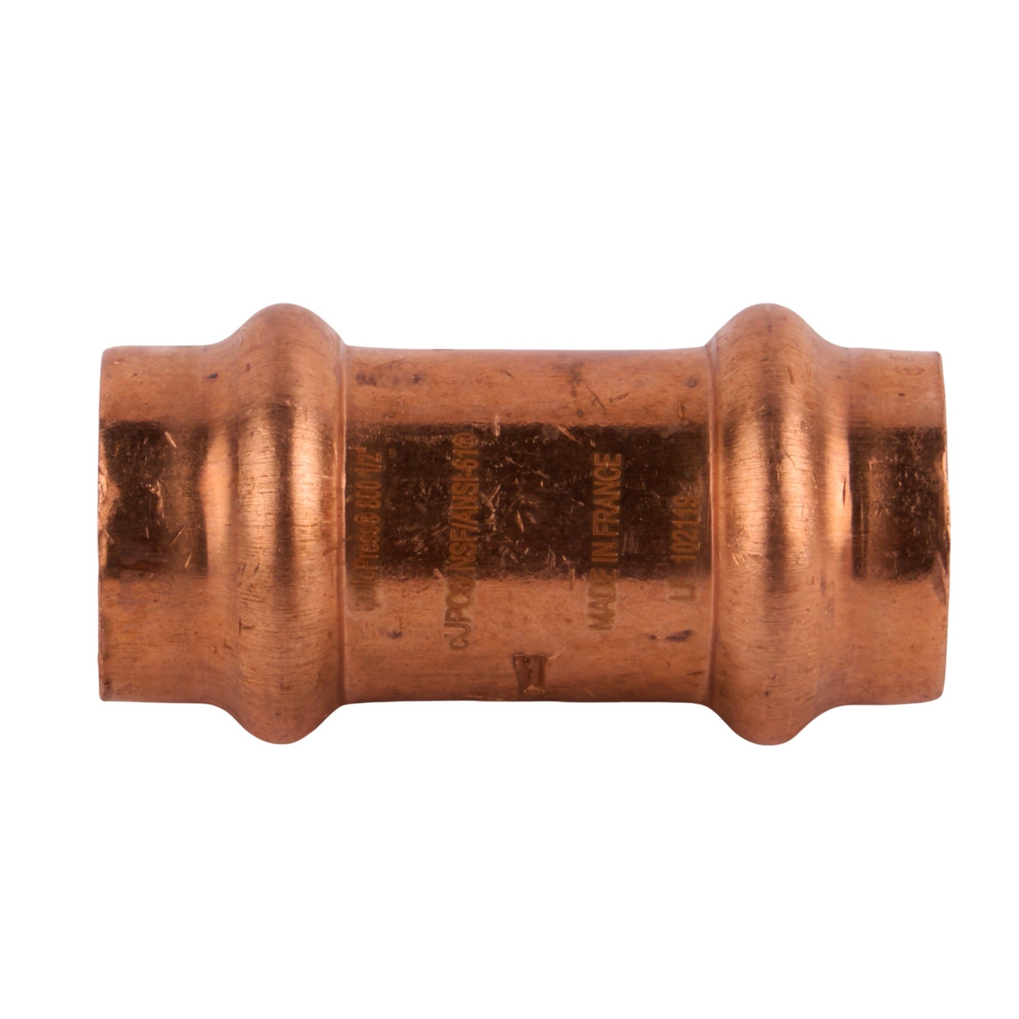 Copper Press Coupling with Stop (C x C) 1/2"