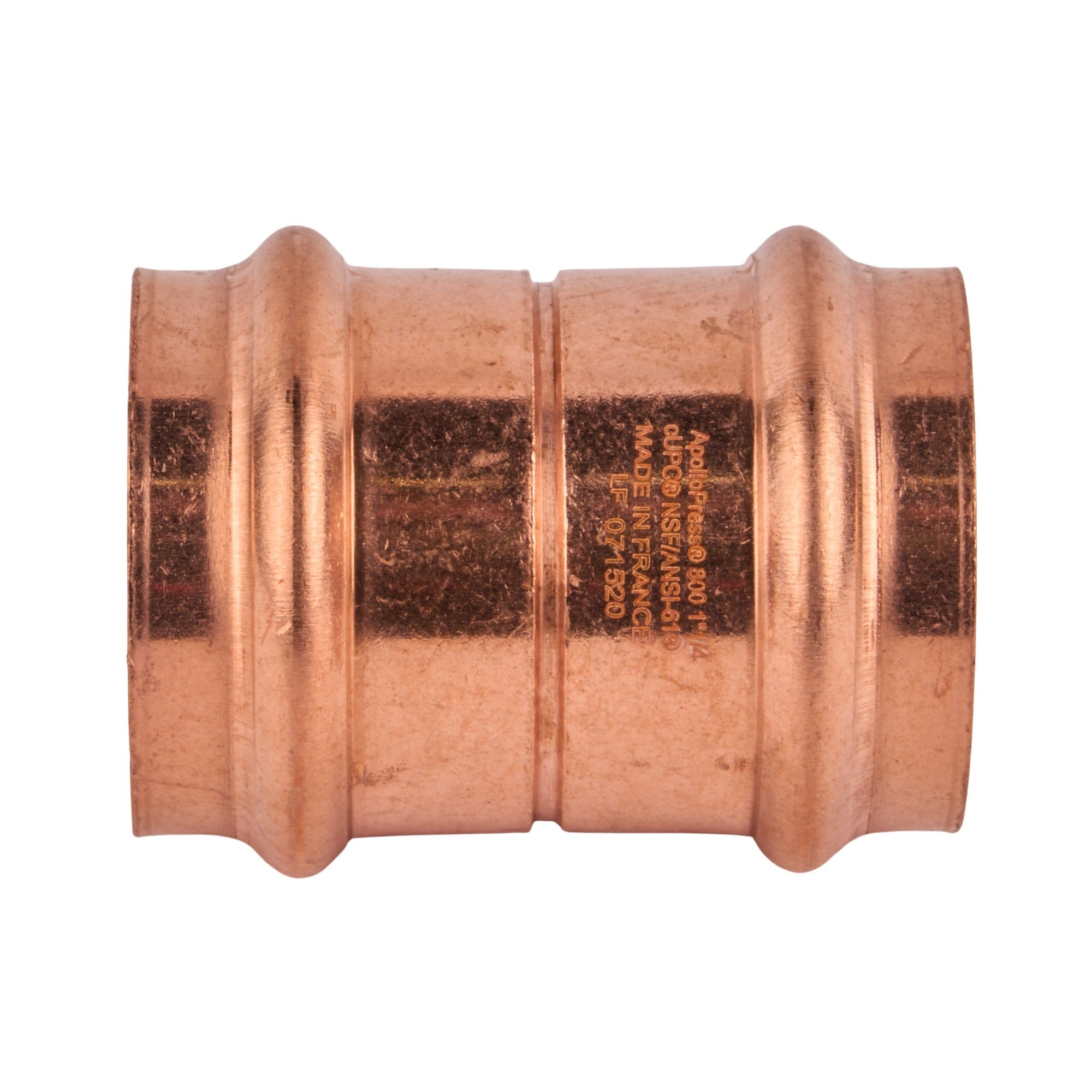 Copper Press Coupling with Stop (C x C) 1-1/4"