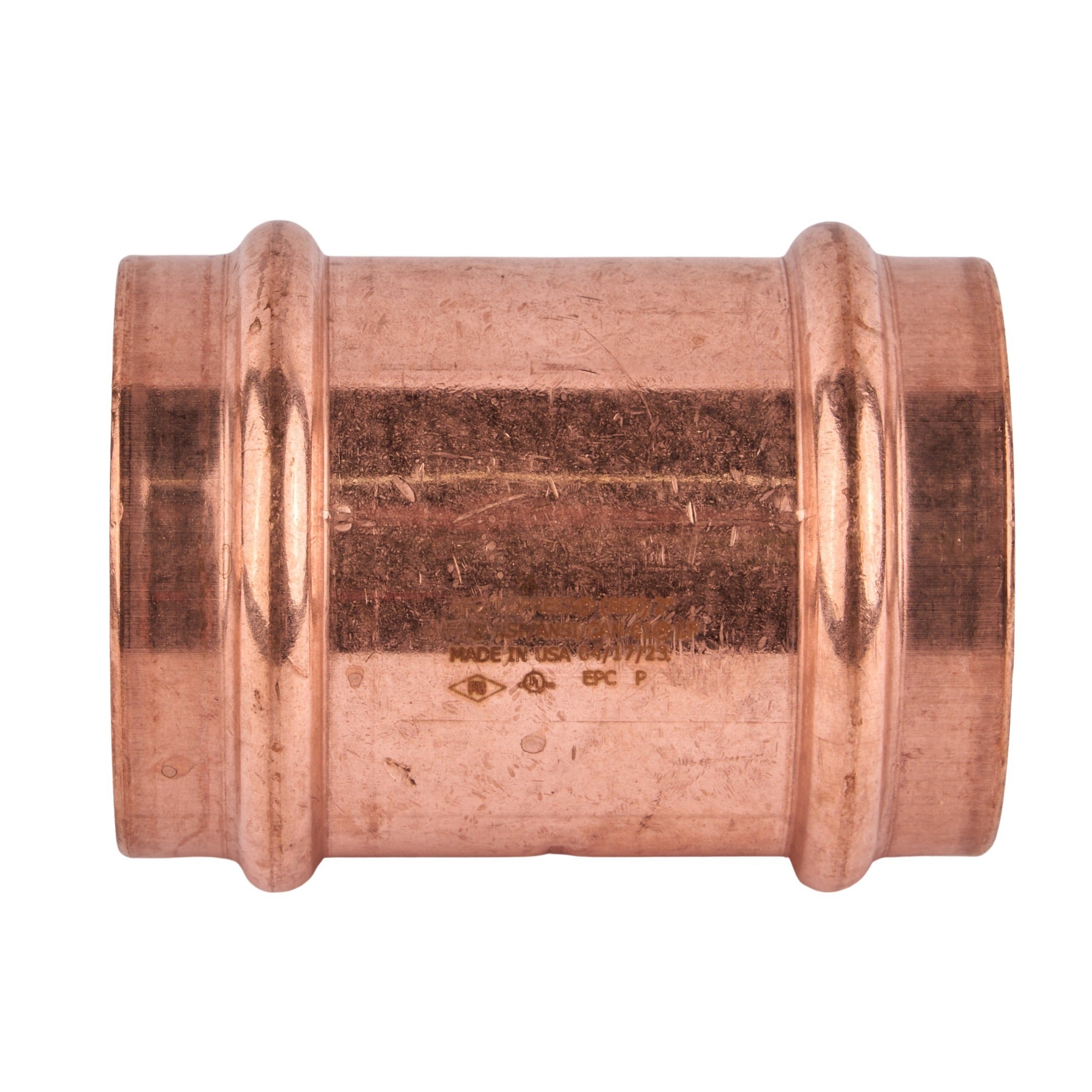 Copper Press Coupling with Stop (C x C) 2"