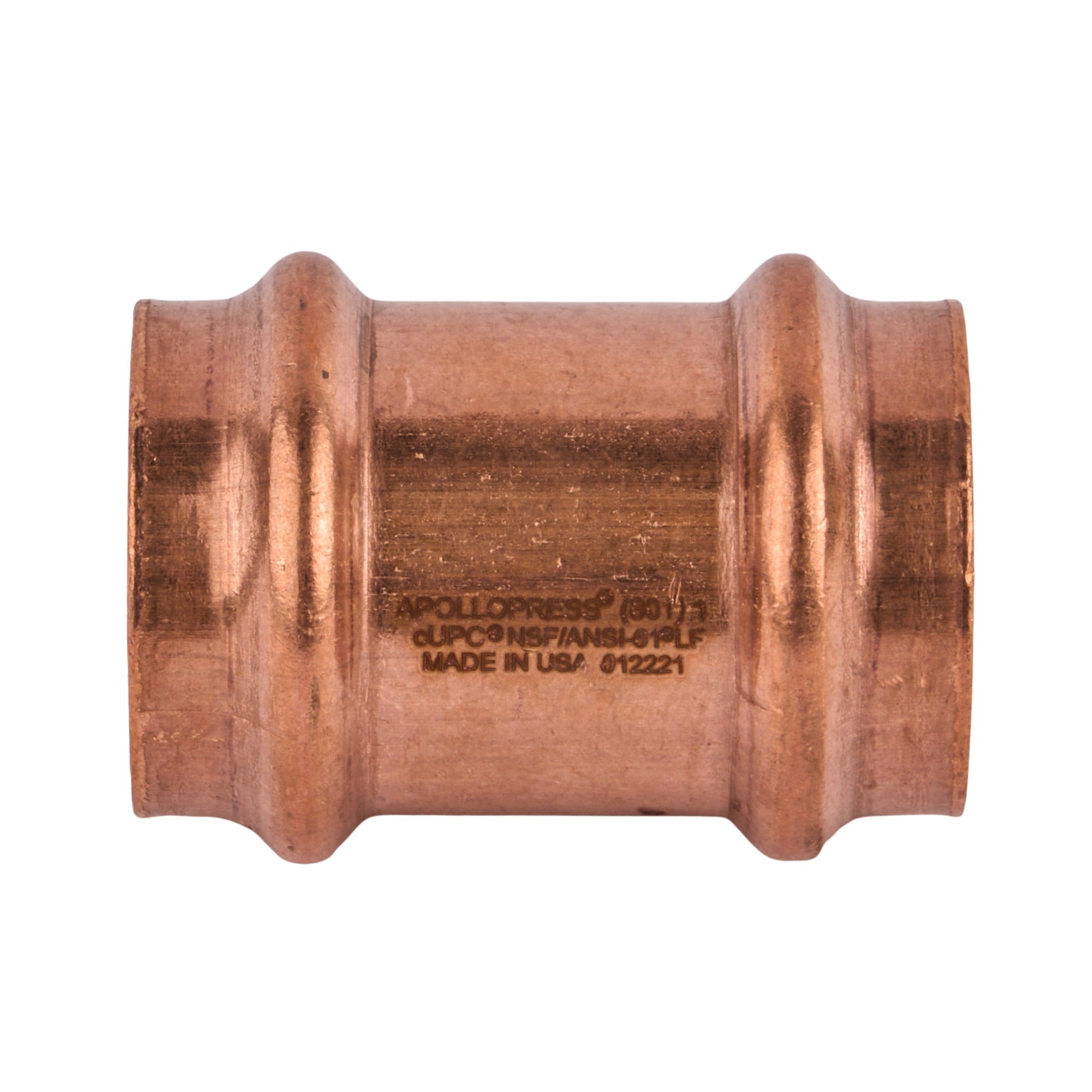 Copper Press Coupling less Stop (C x C) 1"