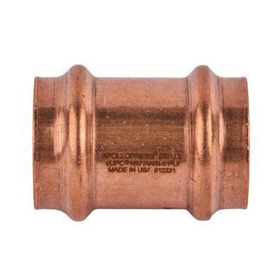 Copper Press Coupling less Stop (C x C) 1"