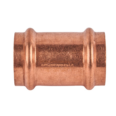 Copper Press Coupling less Stop (C x C) 1-1/2"