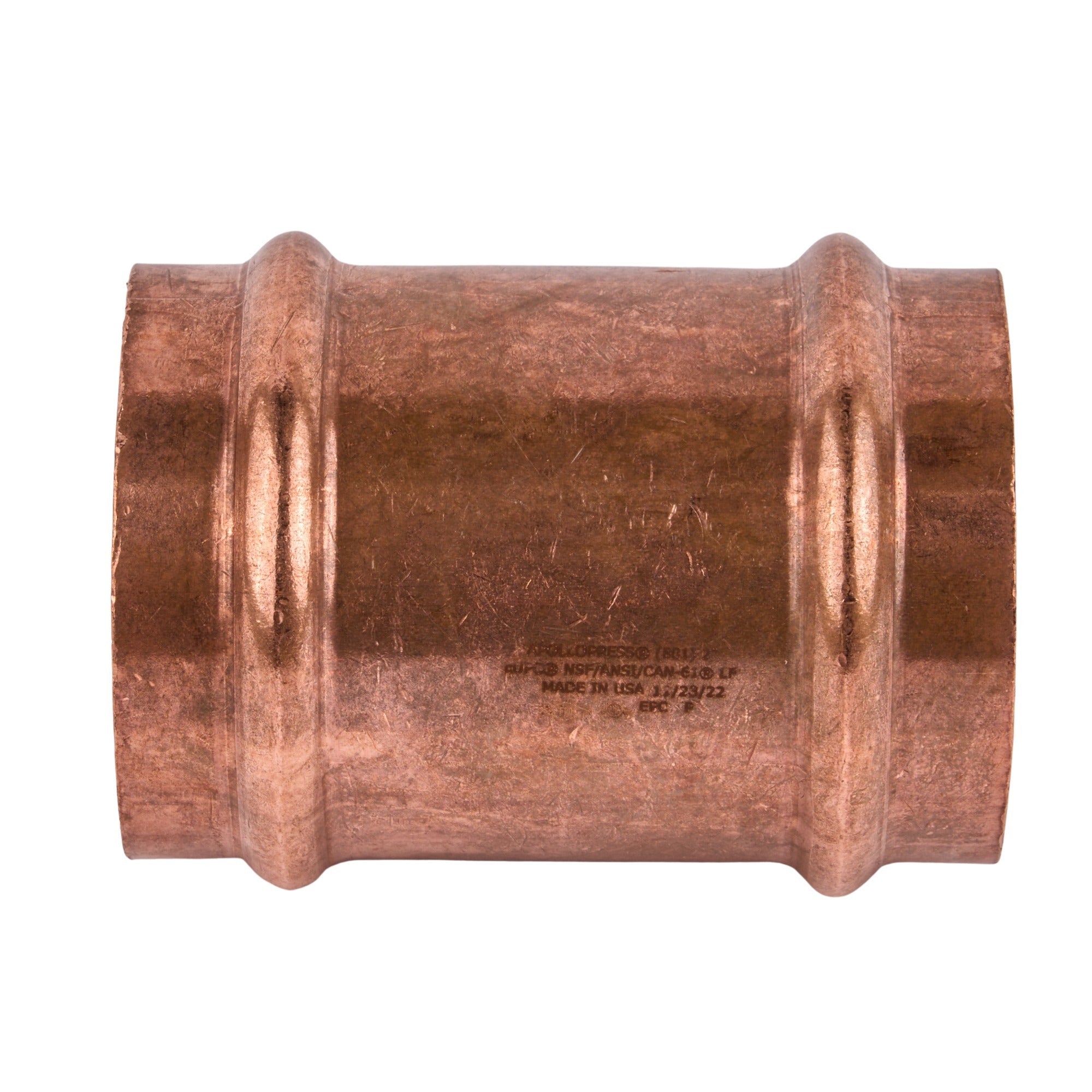 Copper Press Coupling less Stop (C x C) 2"