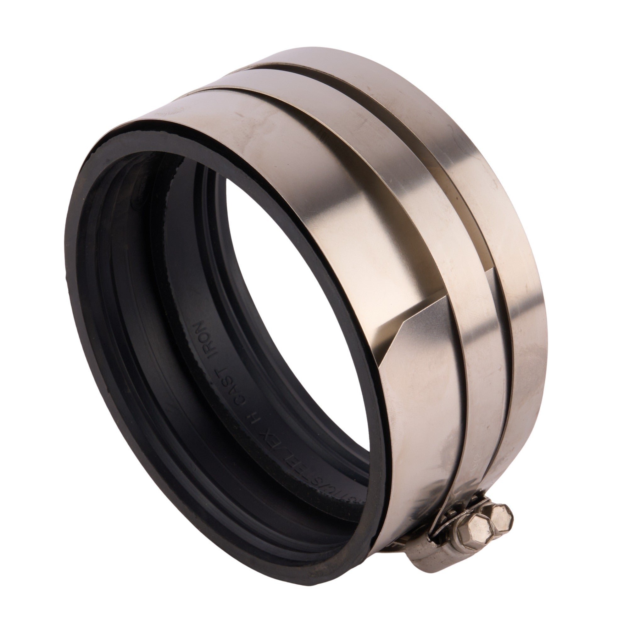 Flexible Coupling (Extra Heavy Cast Iron-Steel-PVC) 4" x 3"