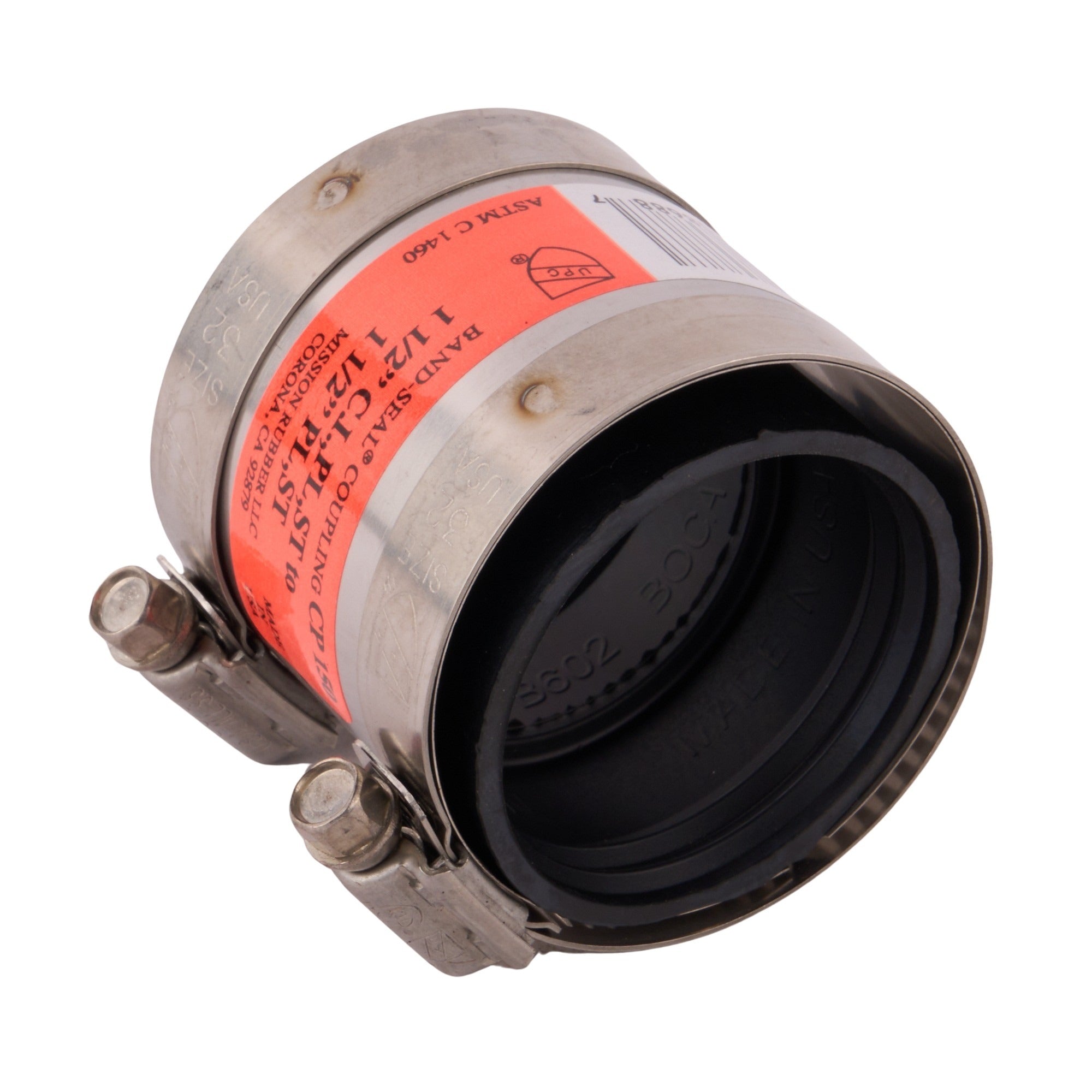 No-Hub Flexible Coupling (Cast Iron-Steel -PVC) 1-1/2"