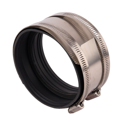 No-Hub Flexible Coupling (Extra Heavy Cast Iron-Steel-PVC) 4"