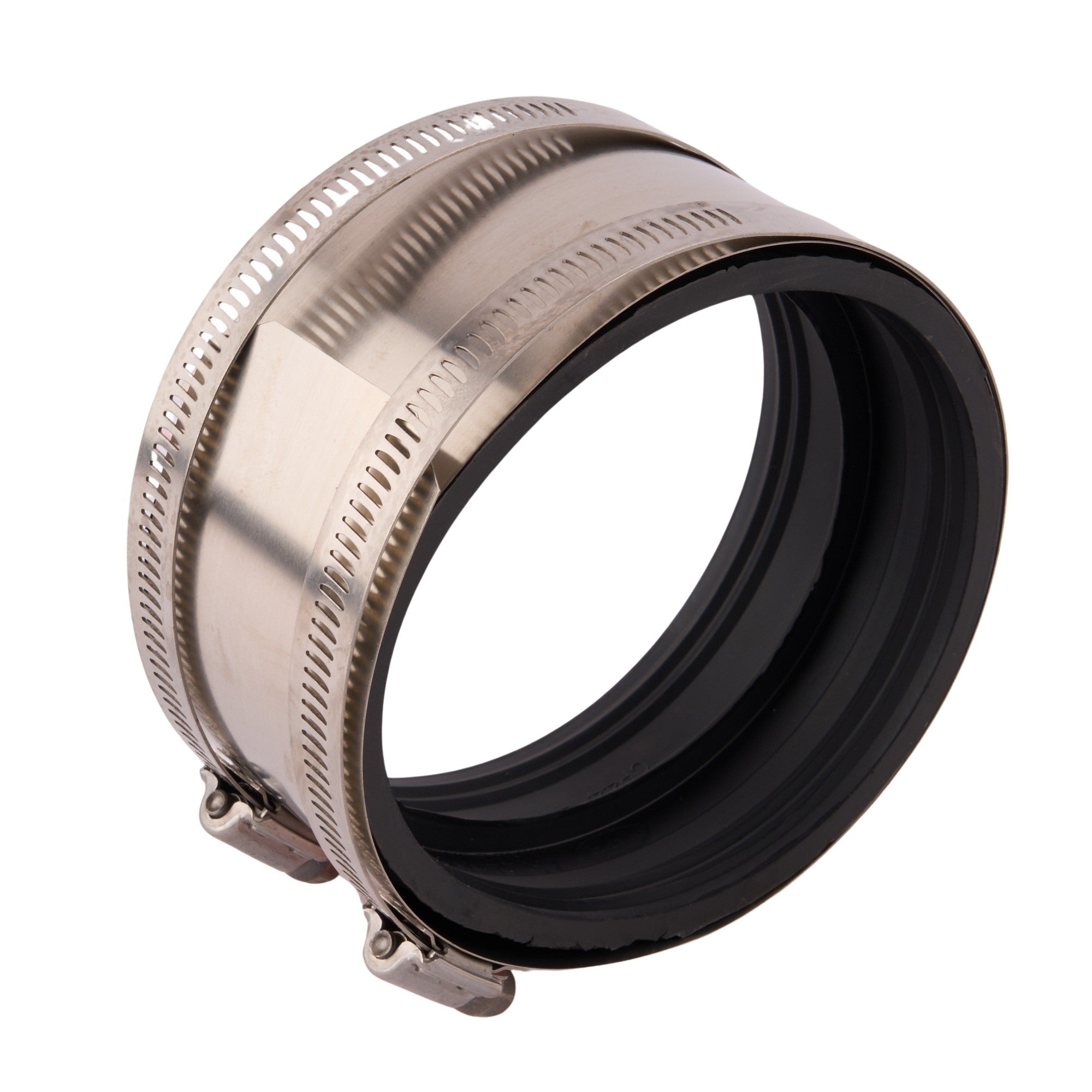 No-Hub Flexible Coupling (Extra Heavy Cast Iron-Steel-PVC) 4"