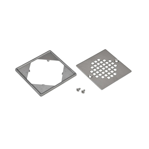 Series 130 Square Brushed Nickel Strainer W/Ring