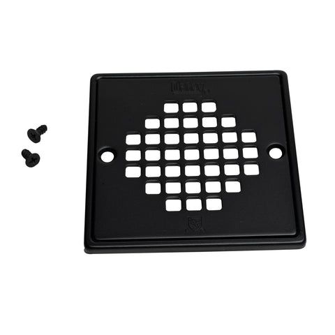 Series 130 Square Matt Black Strainer W/Ring